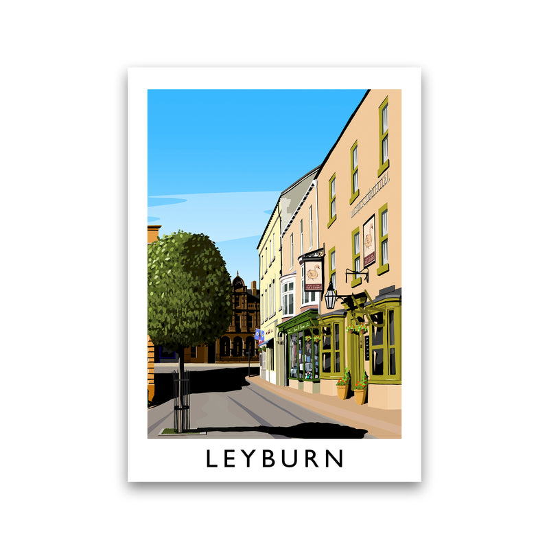 Leyburn 3 portrait Travel Art Print by Richard O'Neill Print Only