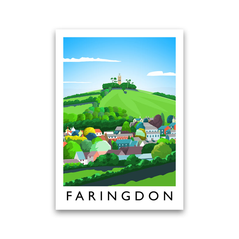 Faringdon Portrait Travel Art Print by Richard O'Neill Print Only