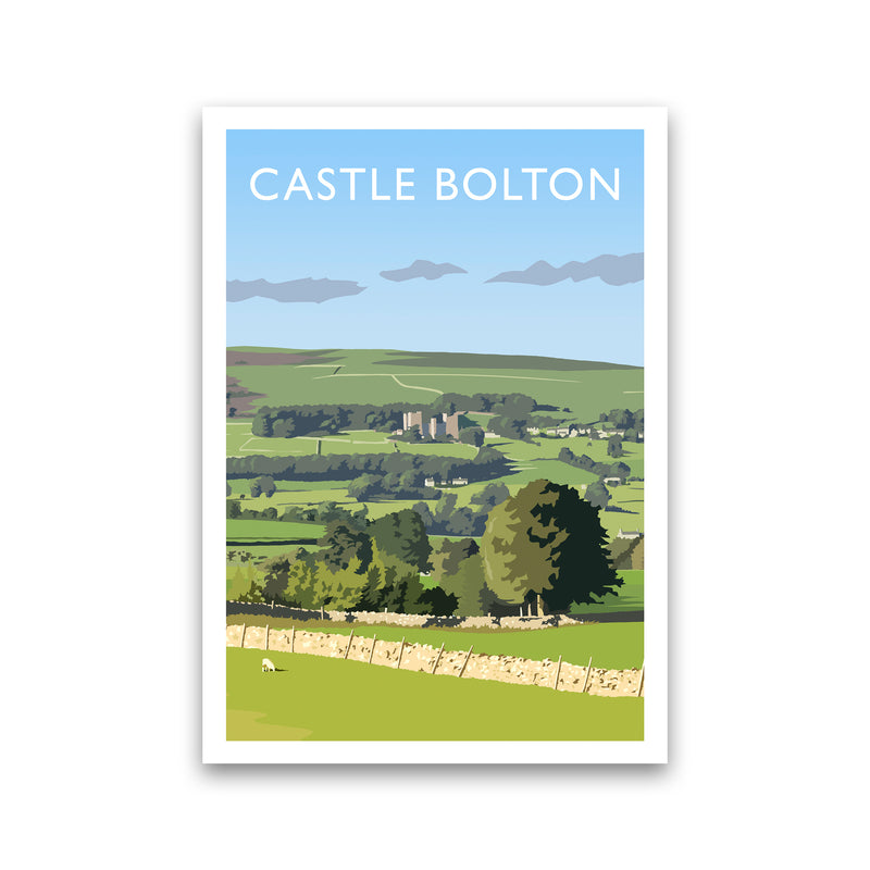 Castle Bolton Portrait Travel Art Print by Richard O'Neill Print Only