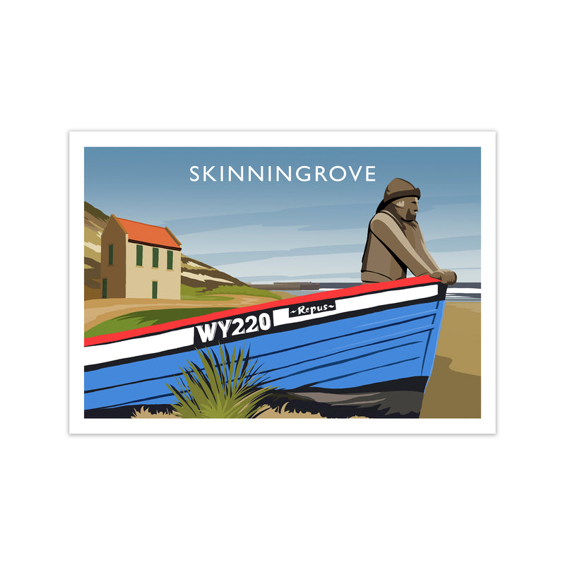 Skinningrove Travel Art Print by Richard O'Neill Print Only