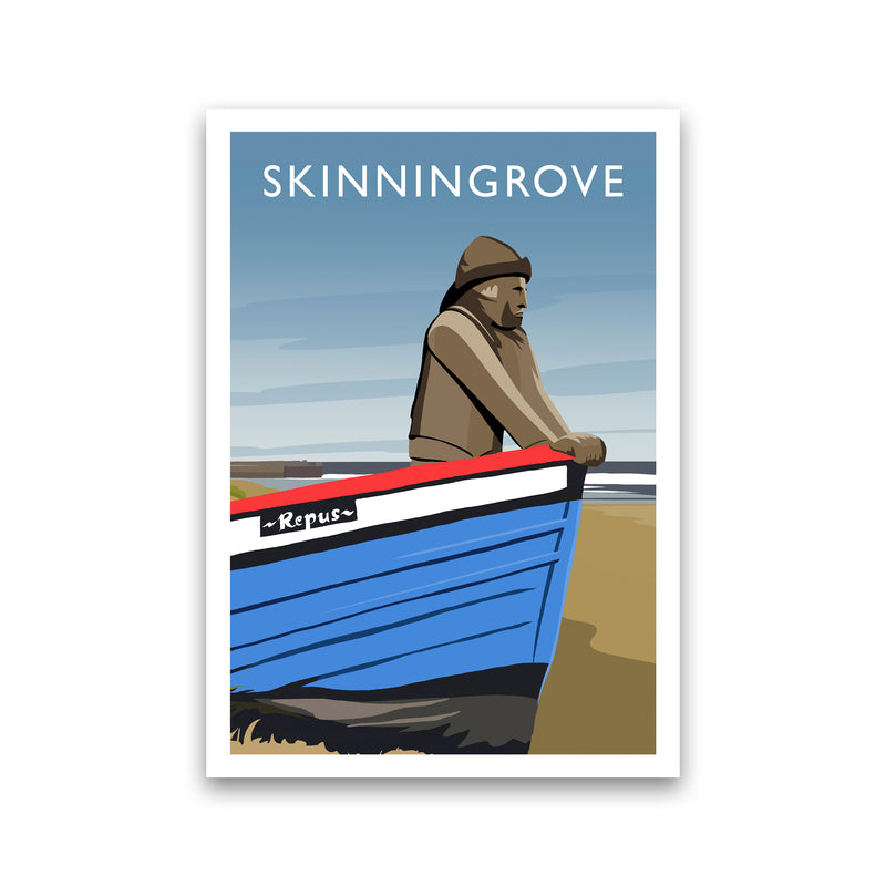 Skinningrove Portrait Travel Art Print by Richard O'Neill Print Only