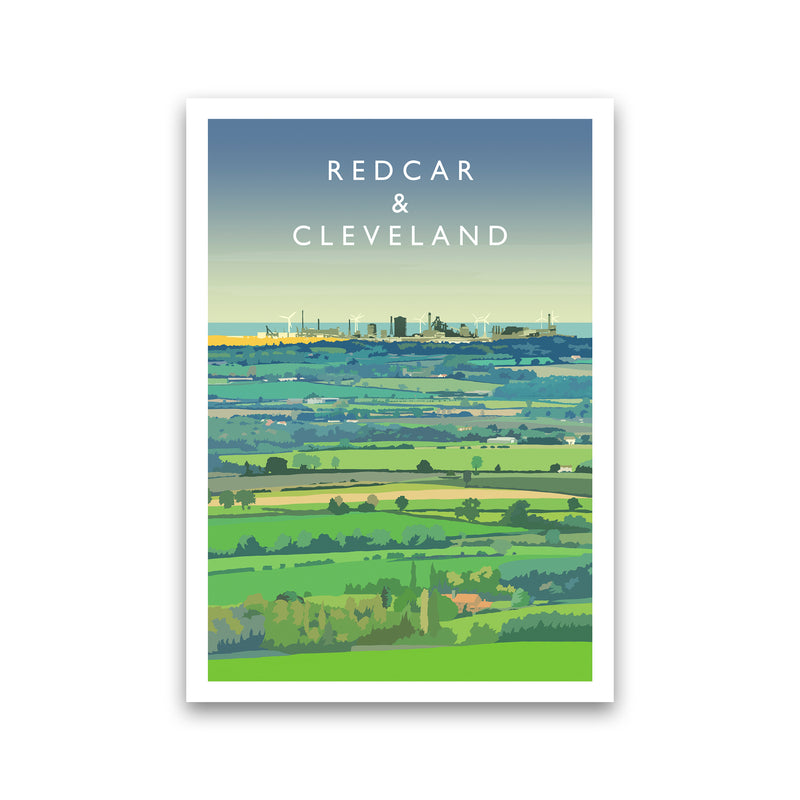 Redcar & Cleveland Travel Art Print by Richard O'Neill Print Only