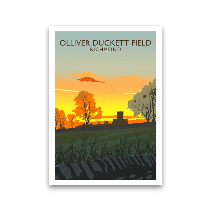 Olliver Duckett Field Portrait Travel Art Print by Richard O'Neill Print Only