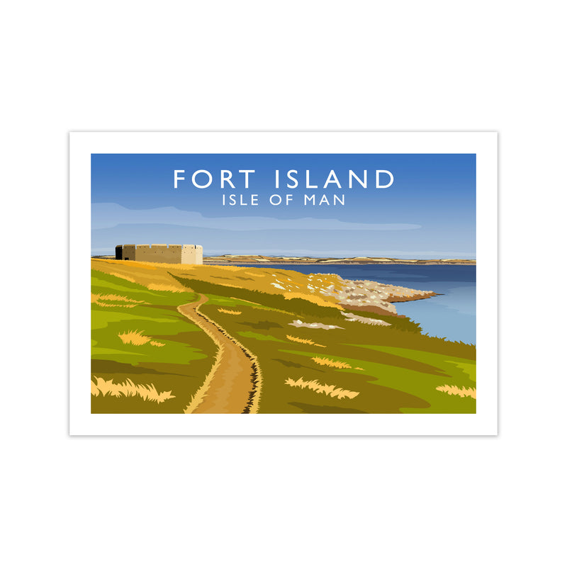 Fort Island Travel Art Print by Richard O'Neill Print Only