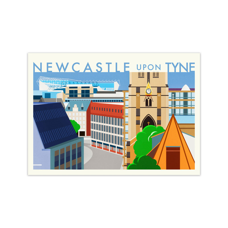 Newcastle upon Tyne 2 (Day) landscape Travel Art Print by Richard O'Neill Print Only