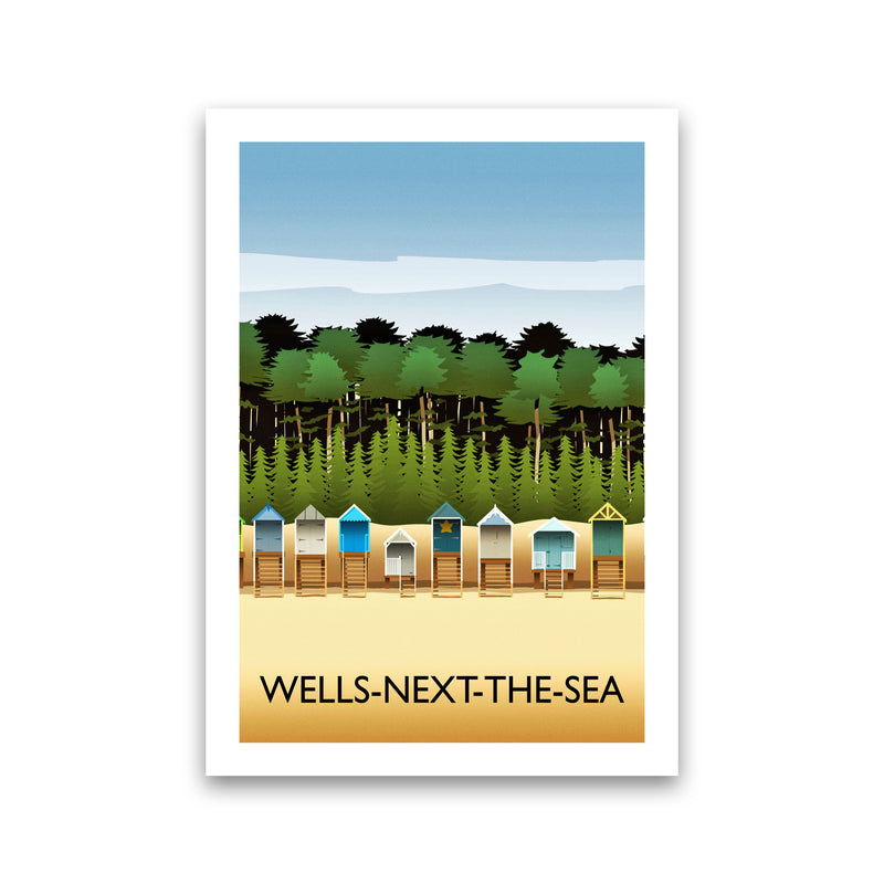 Wells-Next-The-Sea Portrait Travel Art Print by Richard O'Neill Print Only
