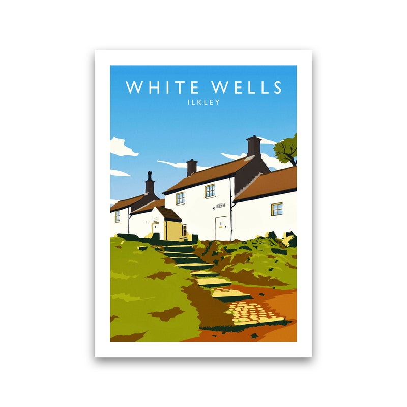 White Wells Portrait Travel Art Print by Richard O'Neill Print Only