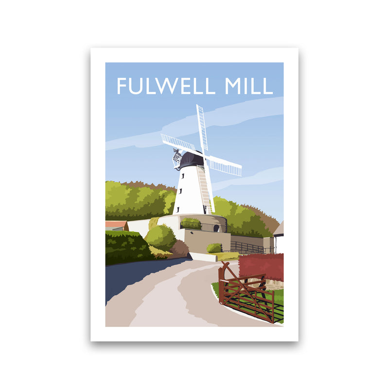 Fulwell Mill Travel Art Print by Richard O'Neill Print Only