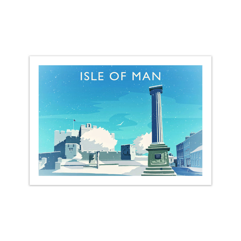 Isle Of Man (Snow) Travel Art Print by Richard O'Neill Print Only