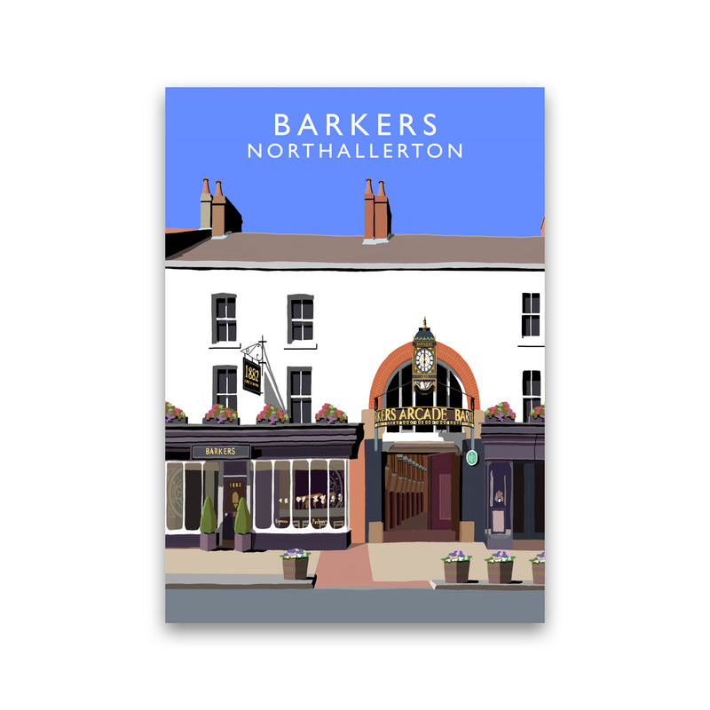 Barkers Northallerton Framed Digital Art Print by Richard O'Neill Print Only