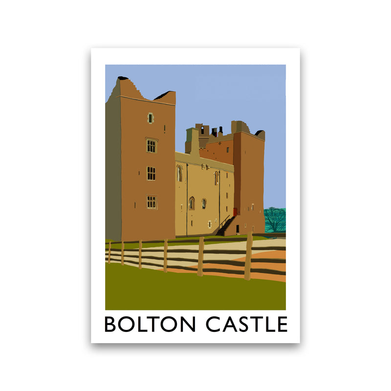 Bolton Castle Framed Digital Art Print by Richard O'Neill Print Only
