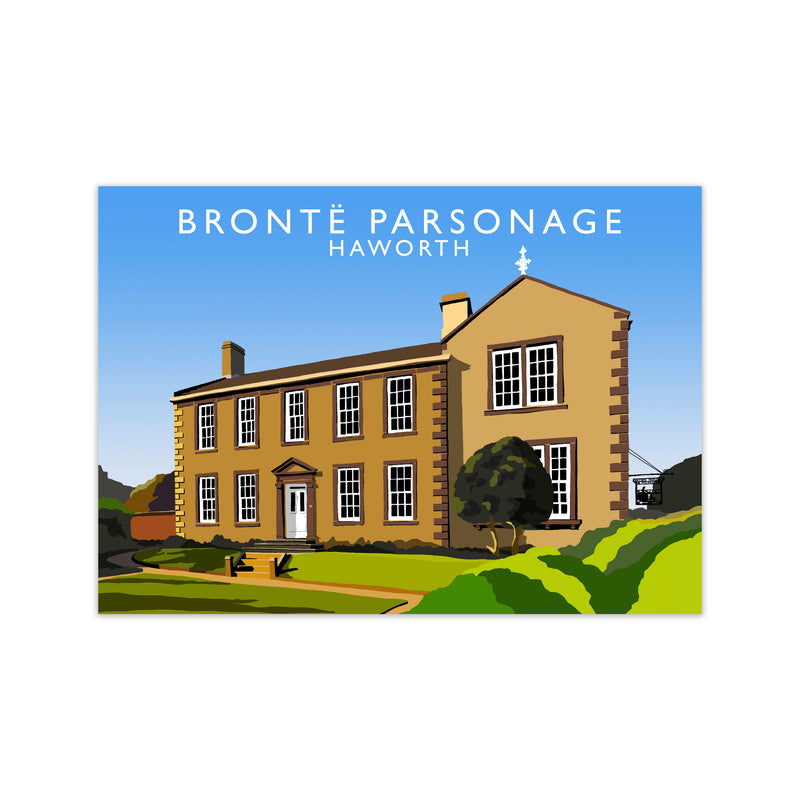 Bronte Parsonage Heworth Framed Digital Art Print by Richard O'Neill Print Only