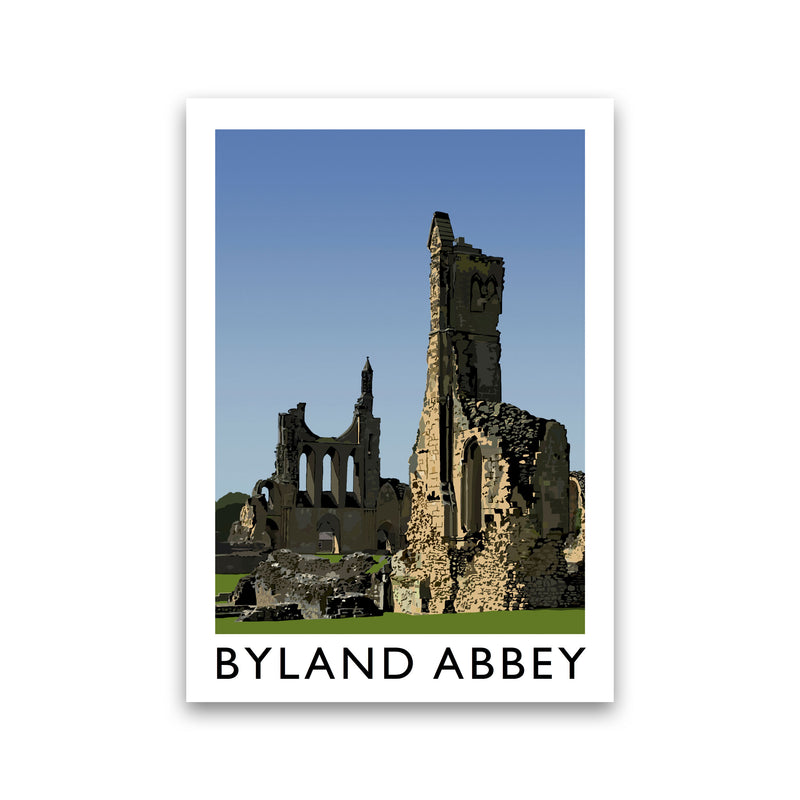 Byland Abbey Framed Digital Art Print by Richard O'Neill Print Only