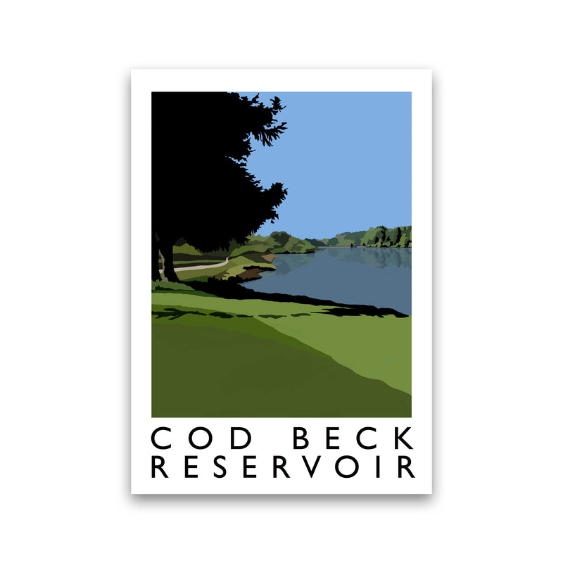 Cod Beck Reservoir Framed Digital Art Print by Richard O'Neill Print Only