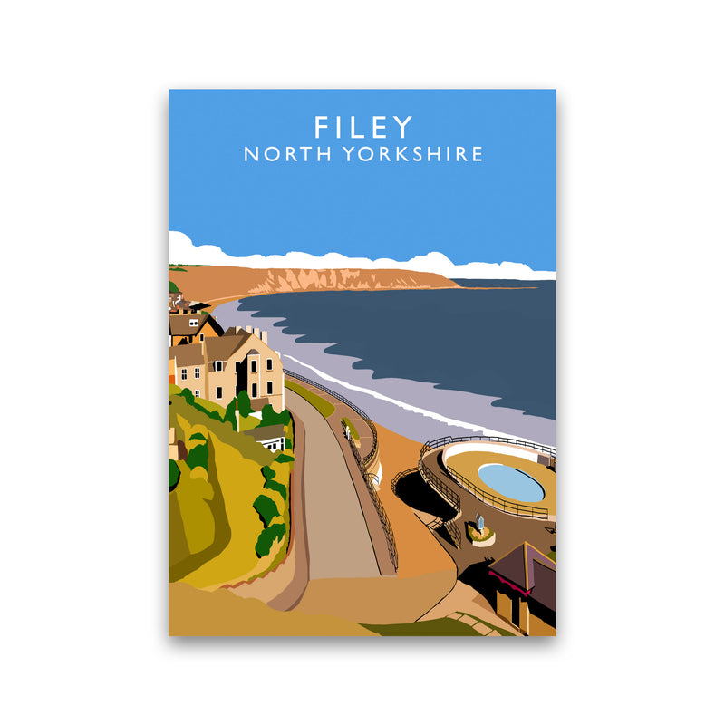 Filey North Yorkshire Framed Digital Art Print by Richard O'Neill Print Only