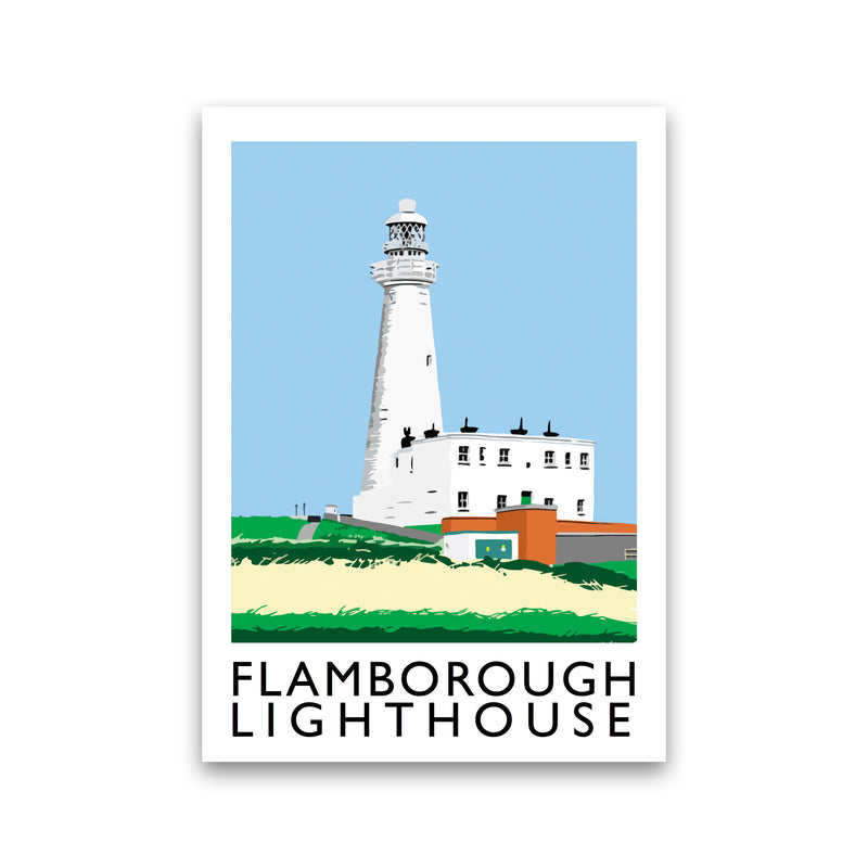 Flamborough Lighthouse Framed Digital Art Print by Richard O'Neill Print Only