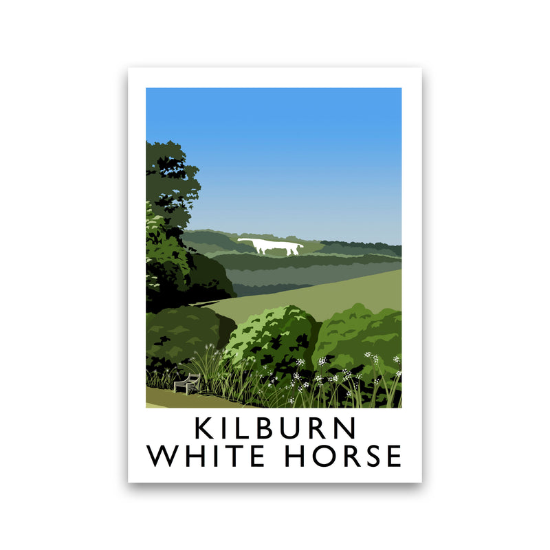 Kilburn White Horse by Richard O'Neill Yorkshire Art Print Print Only