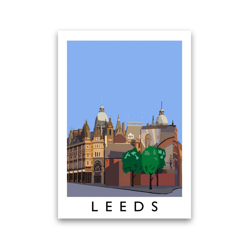 Leeds by Richard O'Neill Yorkshire Art Print, Vintage Travel Poster Print Only