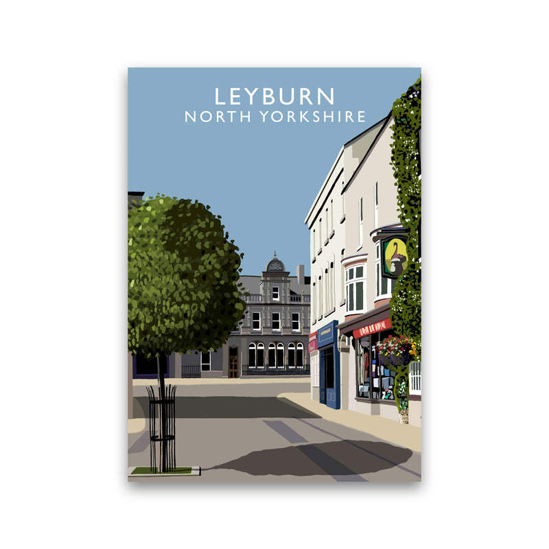 Leyburn North Yorkshire Framed Digital Art Print by Richard O'Neill Print Only
