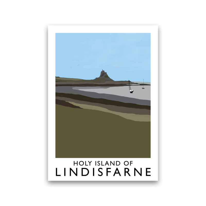 Holy Island of Lindisfarne Framed Digital Art Print by Richard O'Neill Print Only