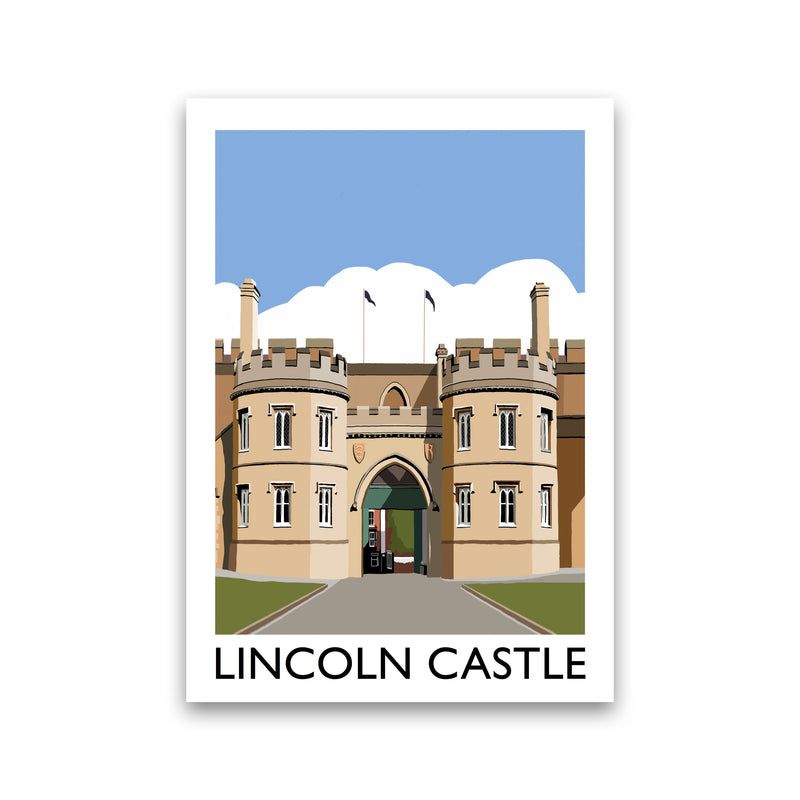 Lincoln Castle Framed Digital Art Print by Richard O'Neill Print Only