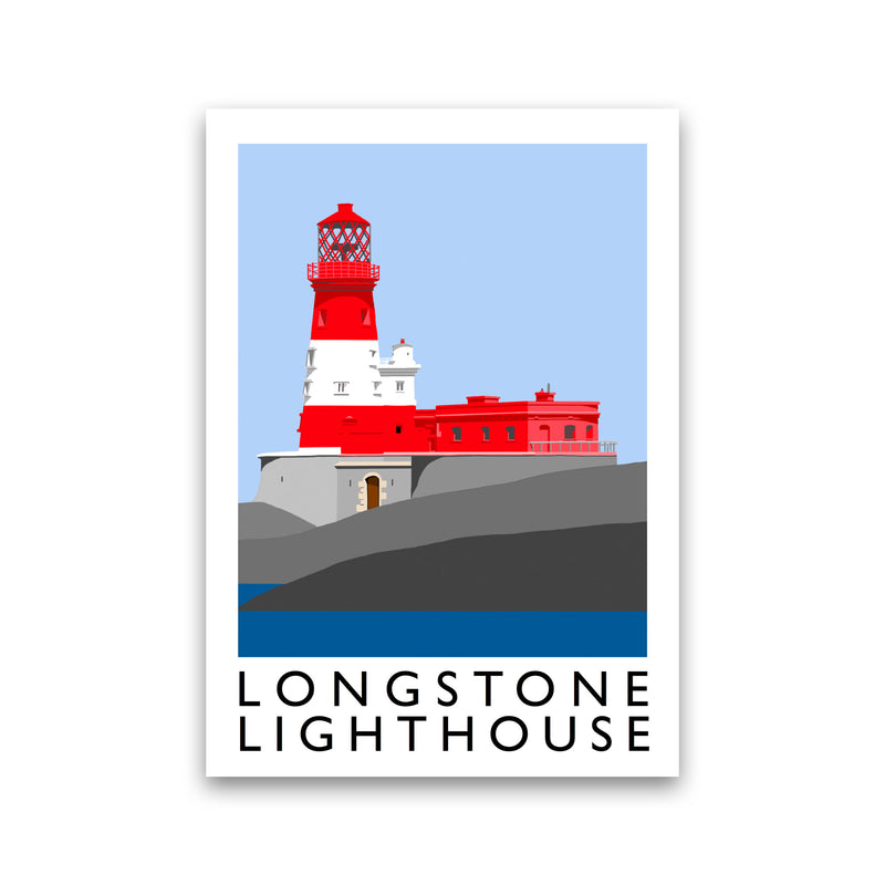 Longstone Lighthouse Framed Digital Art Print by Richard O'Neill Print Only