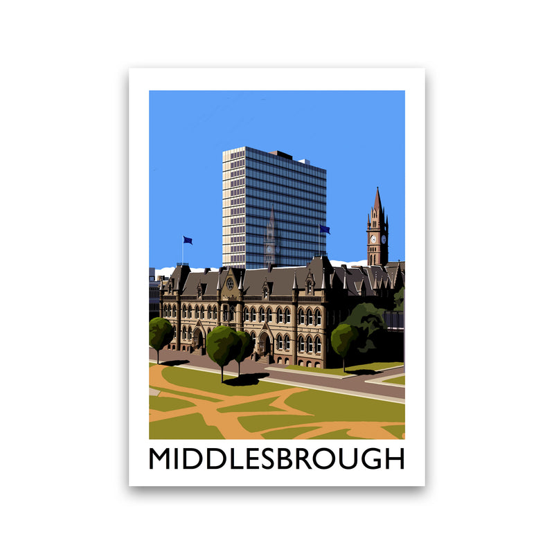 Middlesbrough Art Print by Richard O'Neill Print Only