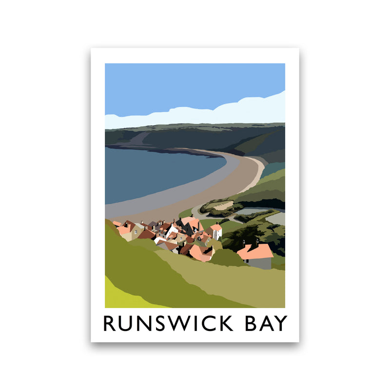 Runswick Bay Art Print by Richard O'Neill Print Only