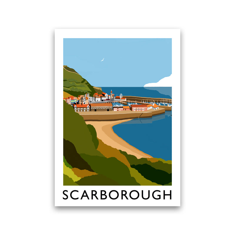 Scarborough Framed Digital Art Print by Richard O'Neill Print Only