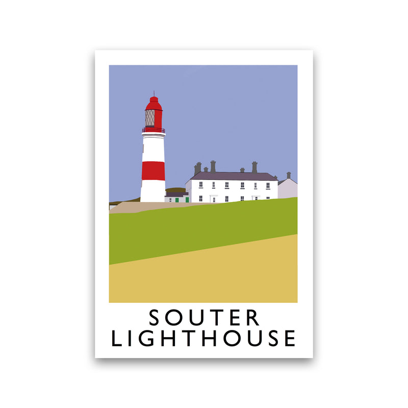 Souter Lighthouse Framed Digital Art Print by Richard O'Neill Print Only