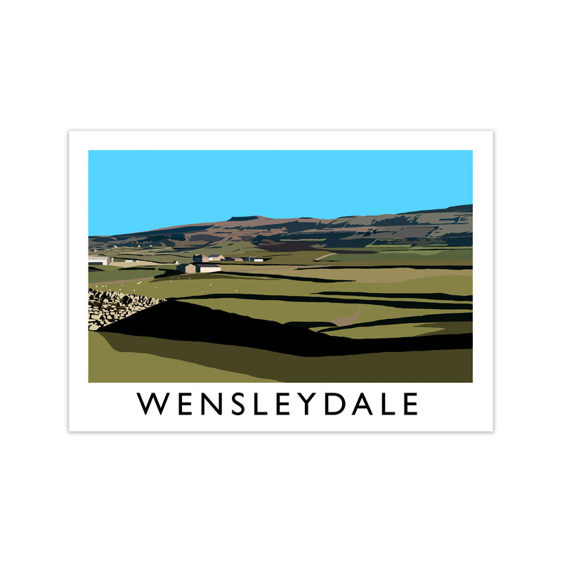 Wensleydale by Richard O'Neill Yorkshire Art Print, Vintage Travel Poster Print Only