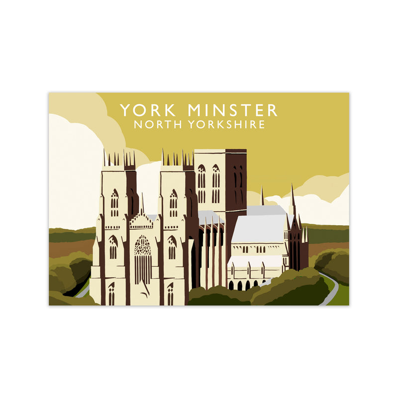York Minster by Richard O'Neill Yorkshire Art Print, Vintage Travel Poster Print Only
