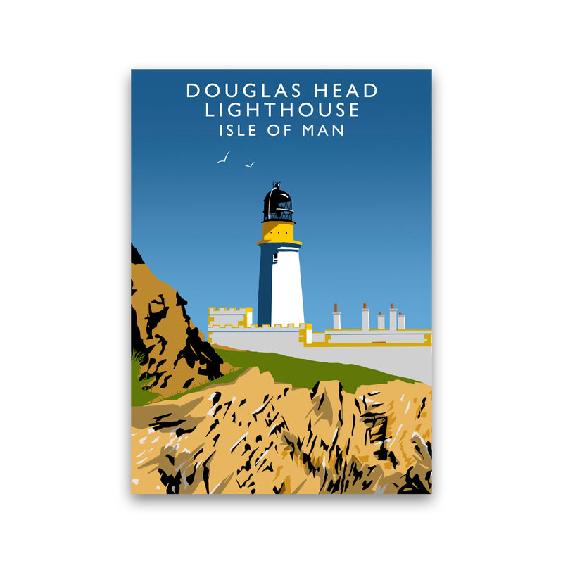 Douglas Head Lighthouse Isle of Man Framed Art Print by Richard O'Neill Print Only