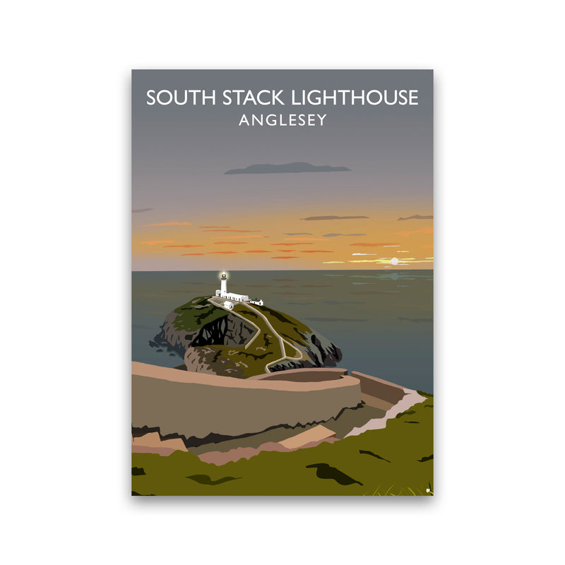 South Stack Lighthouse Anglesey Framed Digital Art Print by Richard O'Neill Print Only