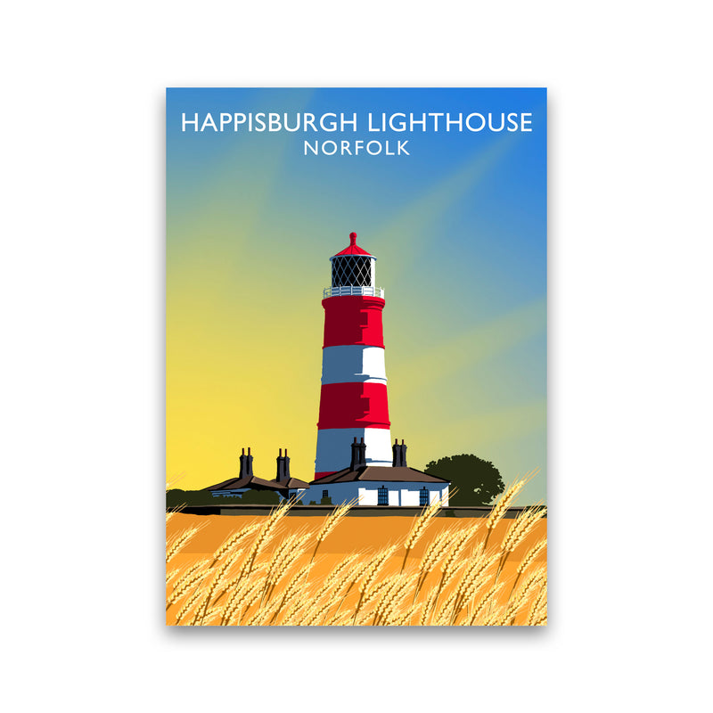Happisburgh Lighthouse Norfolk Art Print by Richard O'Neill Print Only