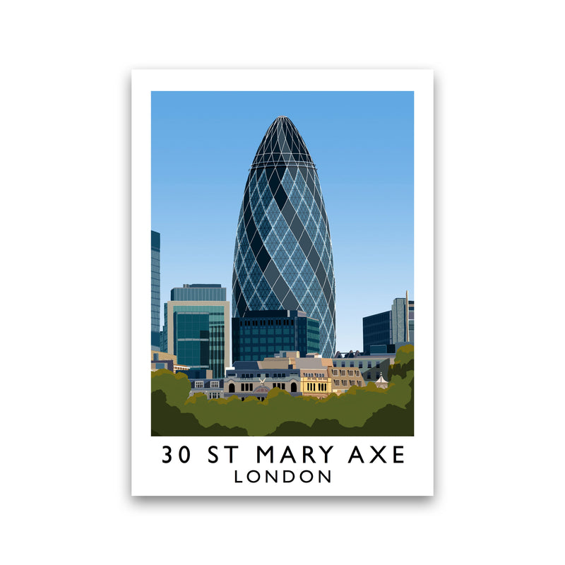 30 St Mary Axe London Travel Art Print by Richard O'Neill Print Only
