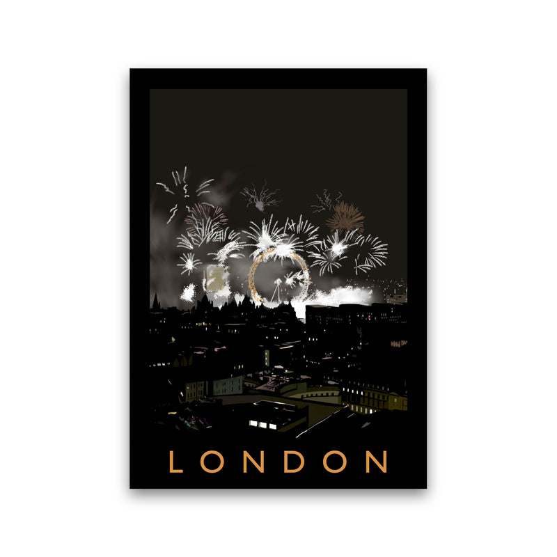 London Fireworks Art Print by Richard O'Neill Print Only