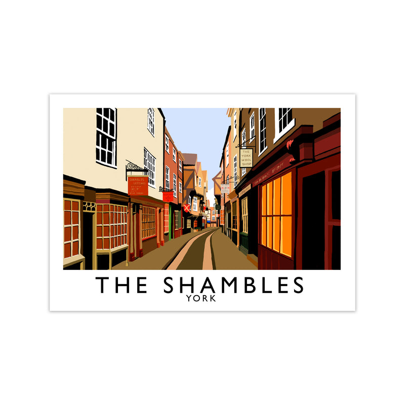 The Shambles by Richard O'Neill Yorkshire Art Print, Vintage Travel Poster Print Only