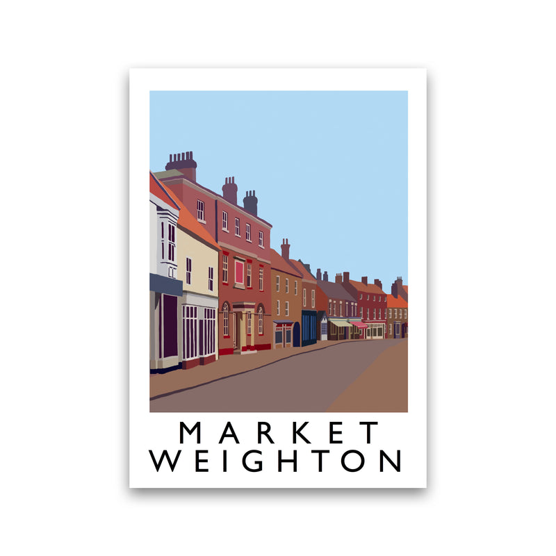 Market Weighton by Richard O'Neill Yorkshire Art Print, Vintage Travel Poster Print Only
