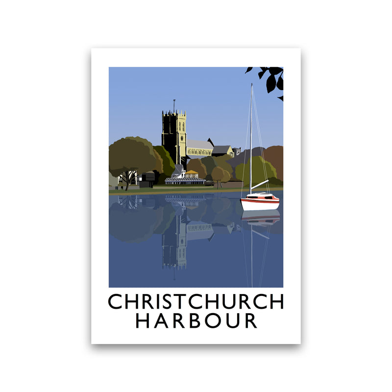 Christchurch Harbour Framed Digital Art Print by Richard O'Neill Print Only