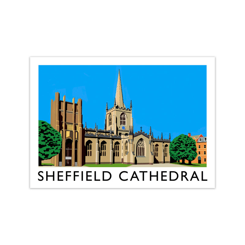 Sheffield Cathedral by Richard O'Neill Yorkshire Art Print, Travel Poster Print Only