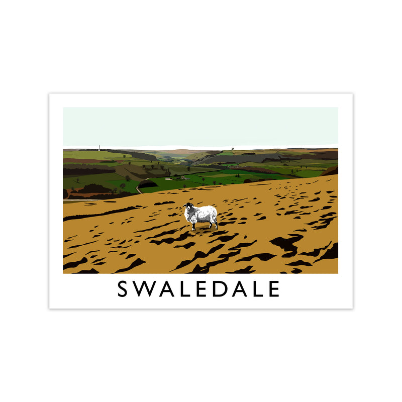 Swaledale by Richard O'Neill Yorkshire Art Print, Vintage Travel Poster Print Only