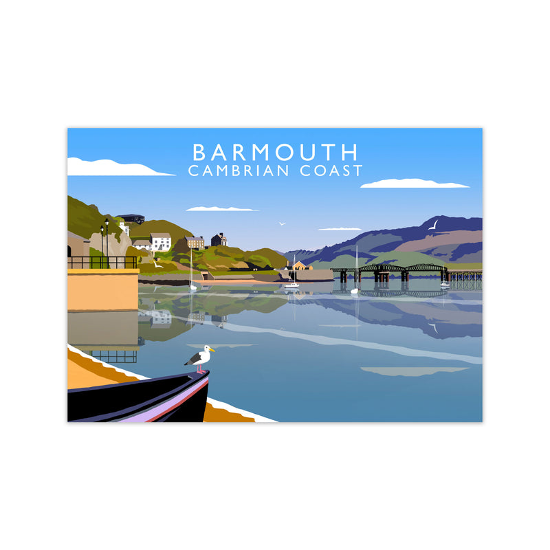 Barmouth Cambrian Coast Framed Digital Art Print by Richard O'Neill Print Only