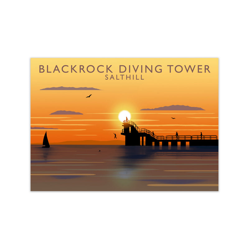 Blackrock Diving Tower (Sunset) (Landscape) by Richard O'Neill Print Only