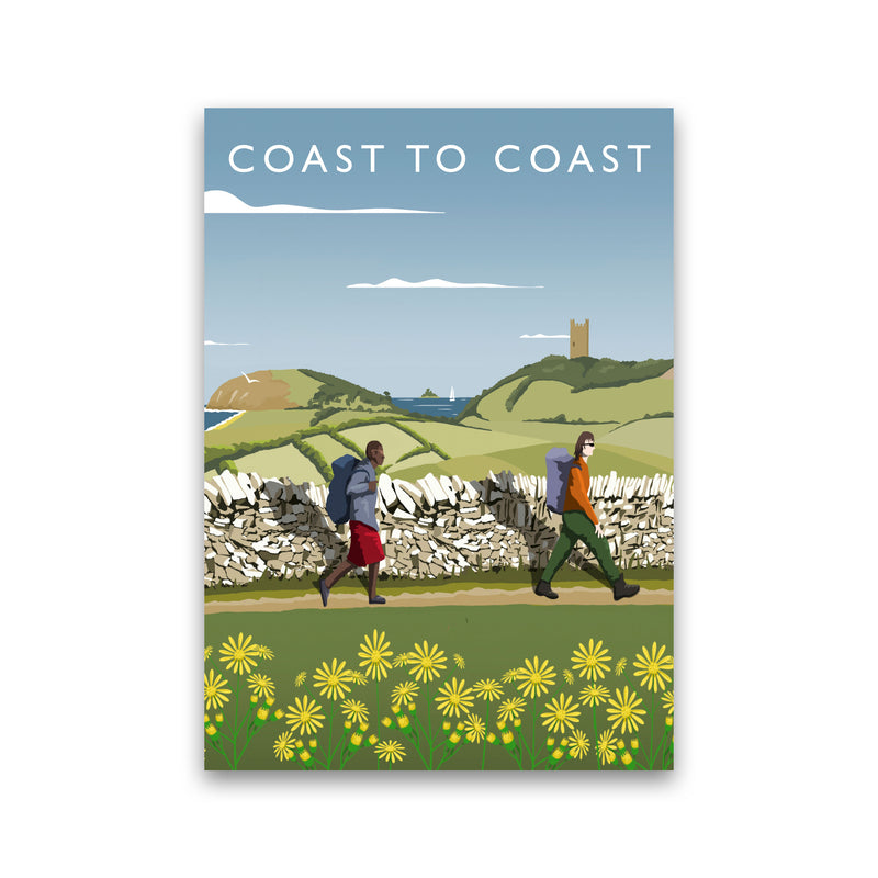 Coast To Coast (Portrait) by Richard O'Neill Yorkshire Art Print, Travel Poster Print Only