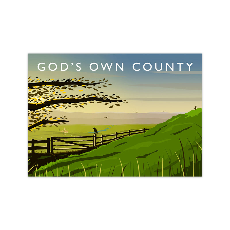 Gods Own County (Landscape) Yorkshire Art Print Poster by Richard O'Neill Print Only