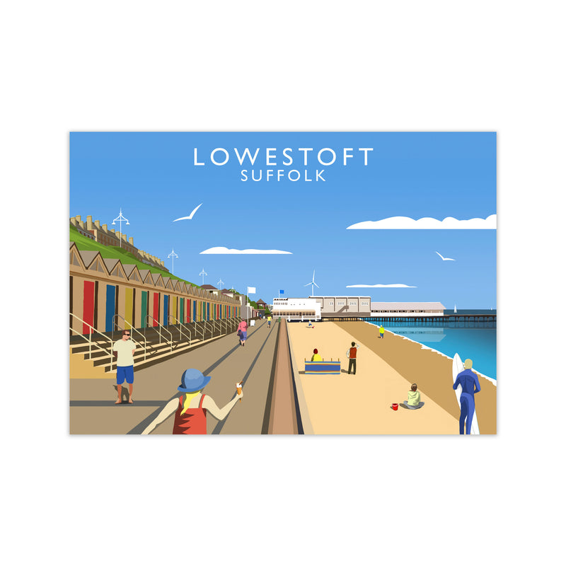 Lowestoft Suffolk Framed Digital Art Print by Richard O'Neill Print Only