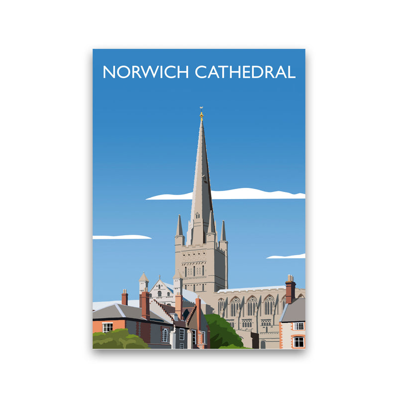 Norwich Cathedral Art Print by Richard O'Neill Print Only