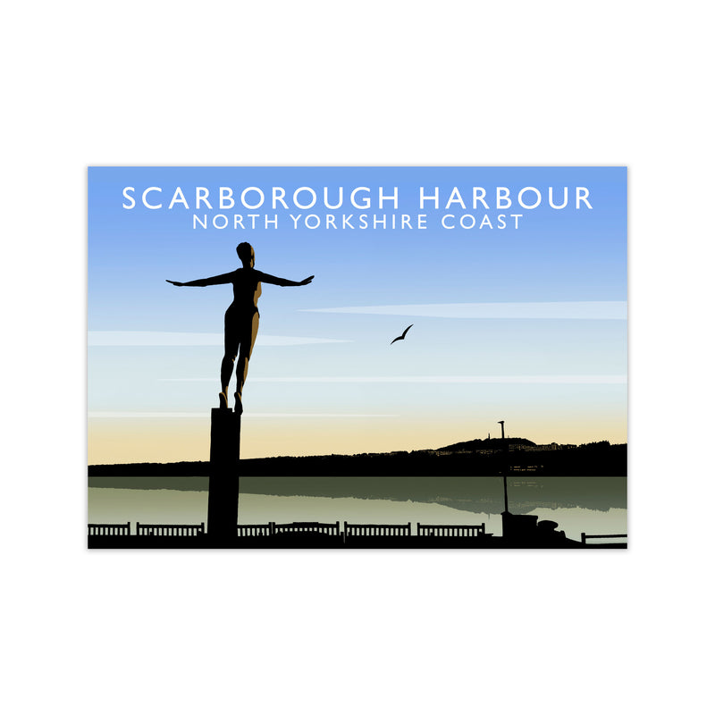 Scarborough Harbour (Landscape) by Richard O'Neill Yorkshire Art Print Print Only