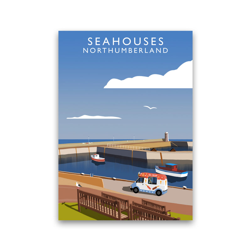 Seahouses (Portrait) by Richard O'Neill Print Only